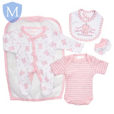 4-Piece Premature Pink/Sky Layette Set- Bears (JTC9402) (Prem) Mansuri